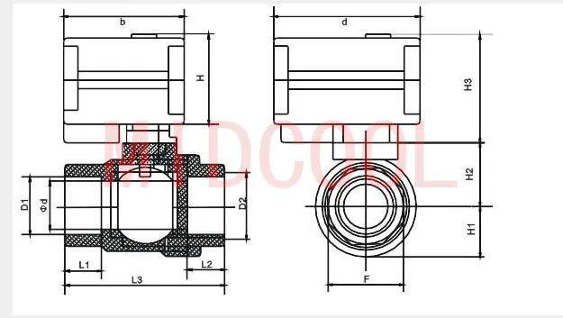 Brass Motorized Ball Valve 1-1/4" DN32 DC3-6V electrical controlling(two-way) valve wires CR-01/CR-02/CR-05