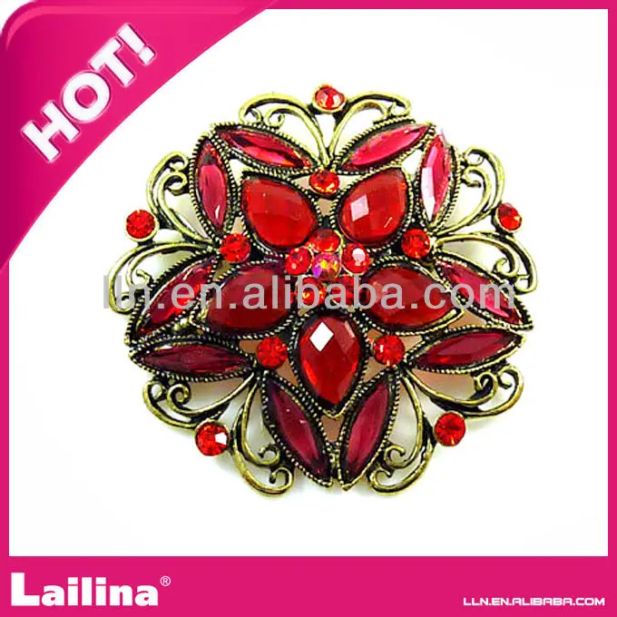 Фиолетовый Кристалл Rhinestone Брошь Pin для одежды аксессуары