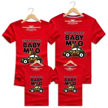 Family T Shirts Summer Cartoon Car Family Matching Outfits Clothes Mother Daughter And Father Son Short