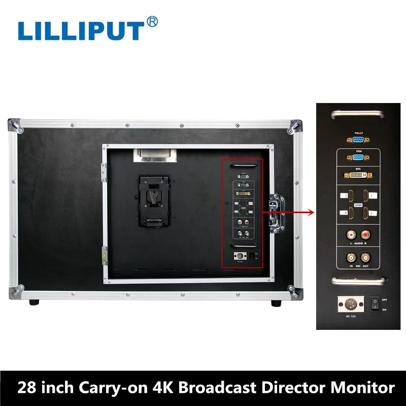 Lilliput 2" 3840x2160 широковещательный монитор 3g SDI 4 K Ultra HD монитор SDI HDMI TALLY монитор для камеры