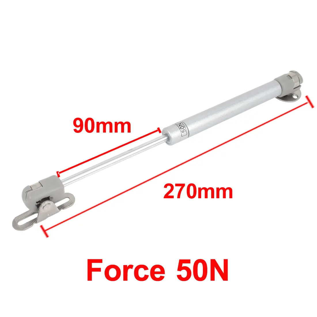 

UXCELL 270Mm Long 50N Force Gas Spring Lift Support Rod Ball Joint Arm W Bracket Plate