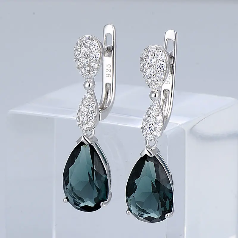 Silver Earrings - E303468BLGZ1SL925-SV10