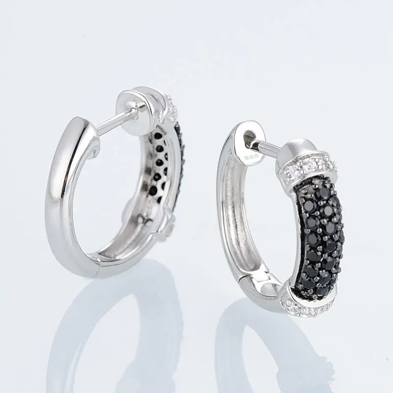 Silver EarringsE301074BSNZSL925-SV5-W