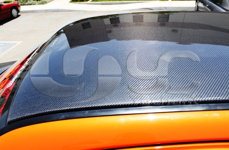 Углеродное волокно покрытие для крыши W/o Sun Shark Fin подходит для 2003-2007 Mitsubishi EVO 8-9