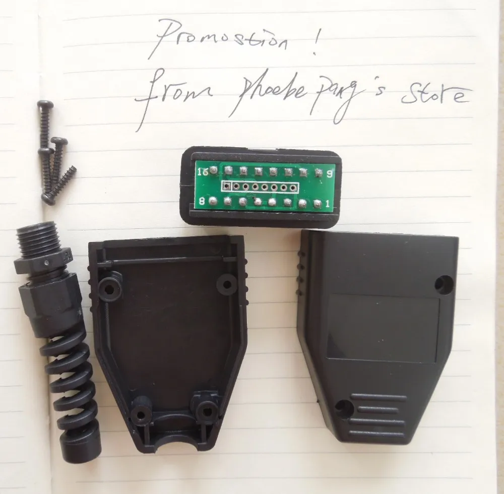 FINETRIP синий/белый/черный 100 шт. J1962 автомобильный OBD2 16Pin разъем штекер OBD адаптер проводка диагностический инструмент