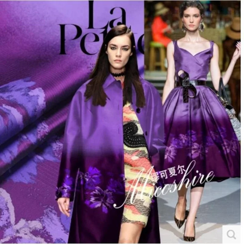 Location jacquard brocade fabric dress coat windbreaker cloth 160cm