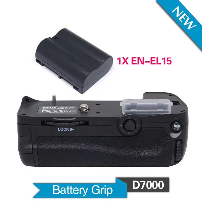 MeiKe MK-D7000 Multi-function Vertical Battery Grip with 1pcs Battery for Nikon DSLR D7000 Camera as MB-D11