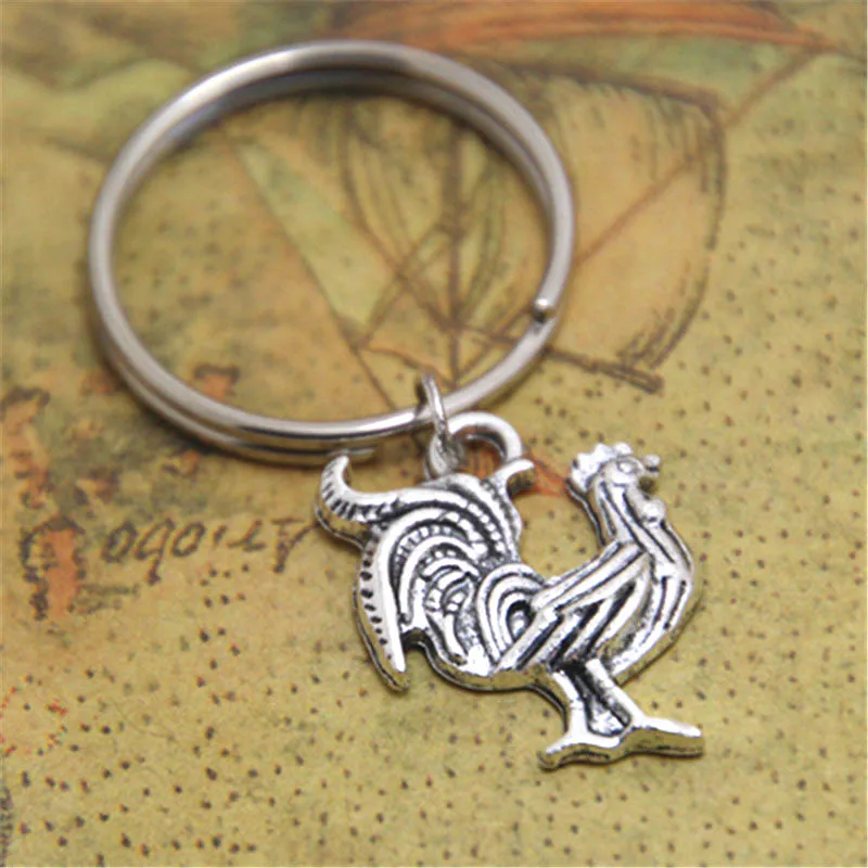 12pcs/lot Chicken rooster Keychain Chicken rooster Charm Keyring Gift