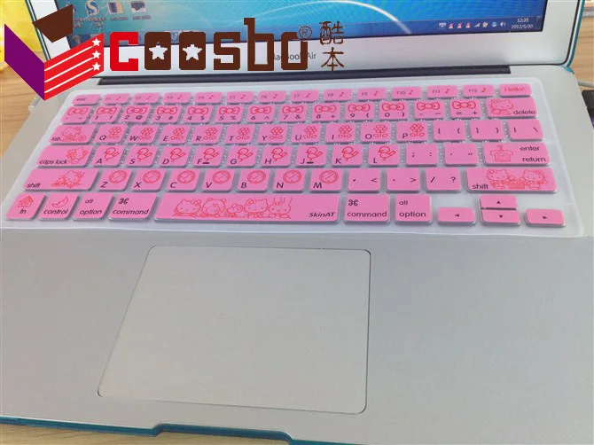 Американская версия hello kitty, силиконовая Мягкая наклейка на клавиатуру для Apple 1" Macbook Air pro/retina 13 15 17