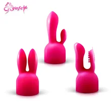 YAFEI – accessoires de vibromasseur en Silicone pour point G, accessoires de baguette magique, couvre-tête, casquette de massage, jouets sexuels, 3 pièces/ensemble