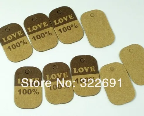 350gsm 6*6.5 см крафт-бумага сердце дизайн одежде метки,/закладки бумаги 500 шт./лот высокое качество
