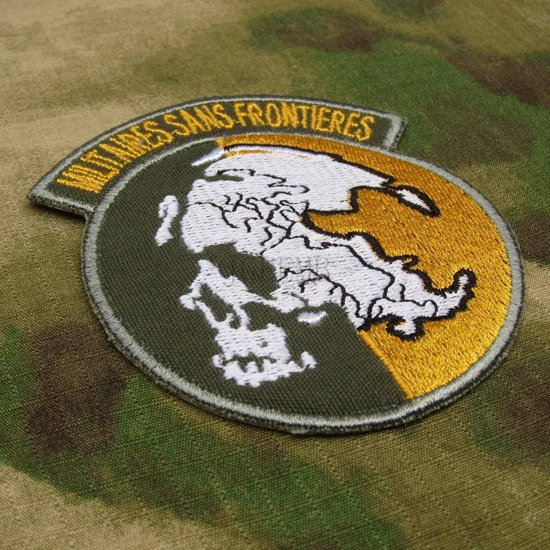 Зеленые военные Sans froинтиeres Morale вышивка патч B3282