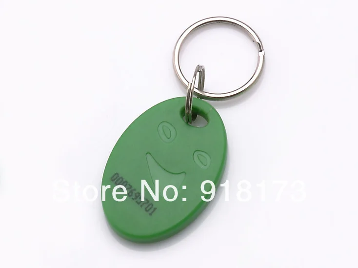 100 шт./пакет RFID брелоков кольцо зеленый 125 кГц TK4100/EM 4100 близость ABS ID Ключевые теги для контроля доступа