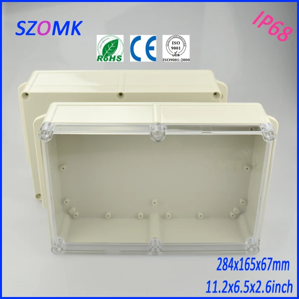 10 шт. много IP 68 корпус для электроники чехол для оборудования 284*165*67 мм 11.2*6.5*2. 6 дюймов