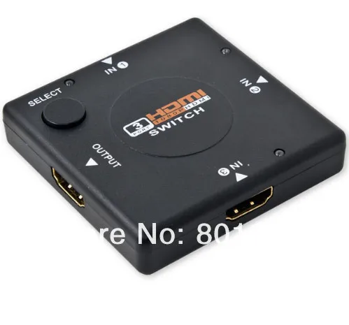 KUYIA Бесплатная доставка Новые 3 Порты и разъёмы HDMI коммутатор разветвитель для HDTV 1080 P (sup Порты и разъёмы S 12-бит глубокий Цвет, full HD 1080 P)