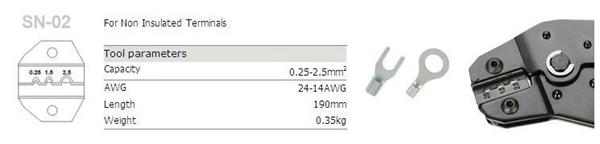 IGeelee 0,25-2,5 мм2 24-14AWG храповый терминал обжимные инструменты для неутеплённые терминалы SN-02 с хорошим качеством