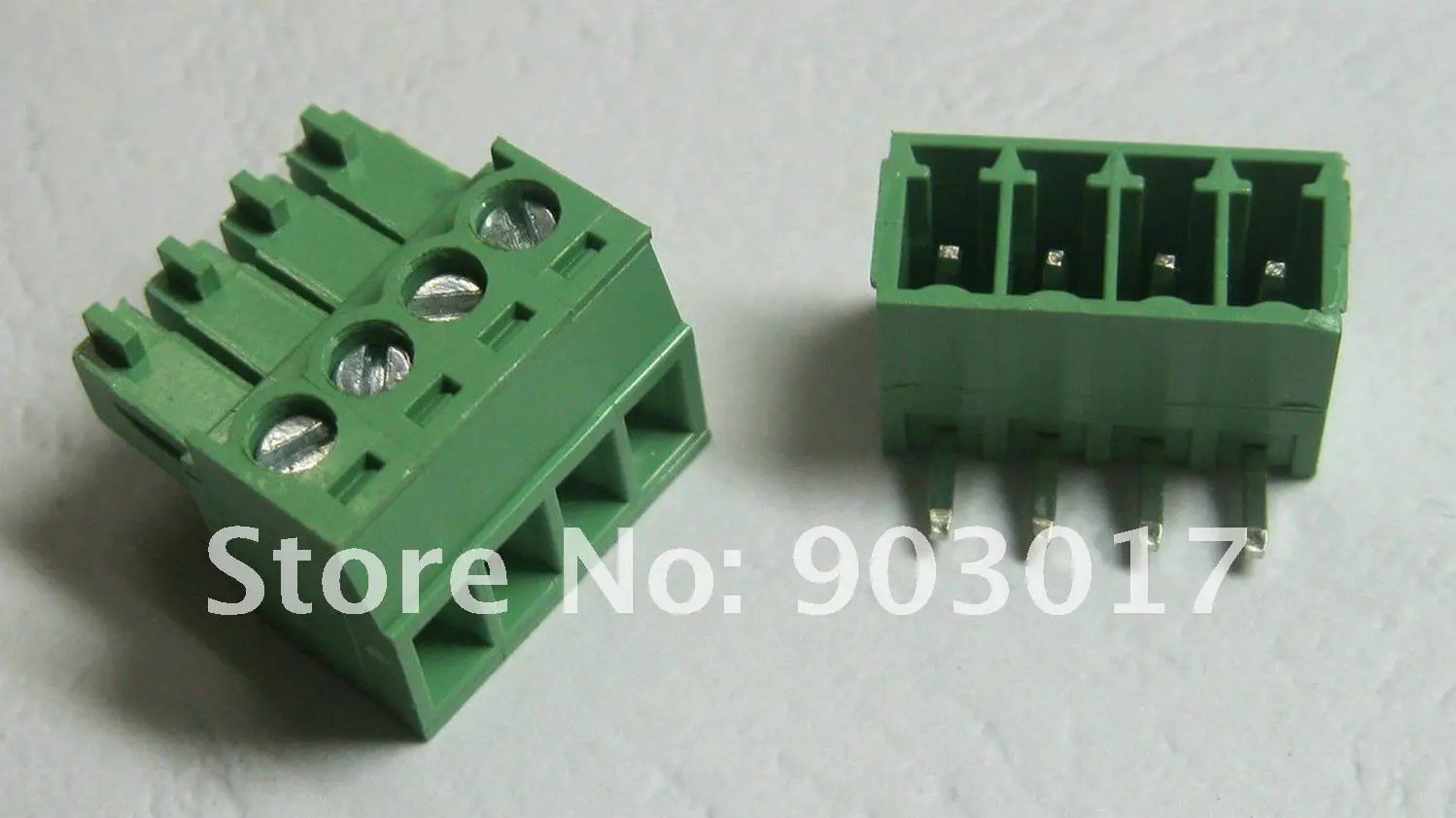 200 pcs Angle 4pin/way Pitch 3.81mm Screw Terminal Block Connector Green Color Pluggable Type with angle pin