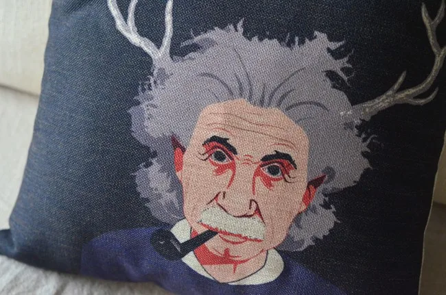 Длинные рога Einstein наволочка, постсовременная Минималистичная подушка, хлопковая диванная подушка