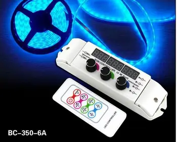 

LED RGB controller DC12V-DC24V 3CH RF wireless remote and Rotary rgb strip led controller RGB LED Controller