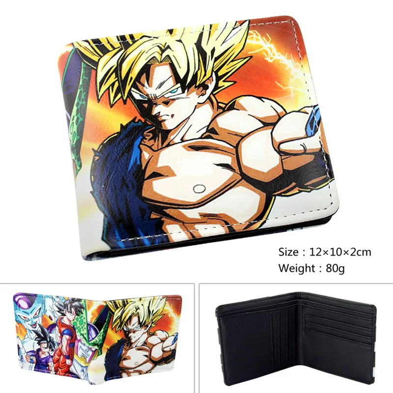 Сын Гохан Dragon Ball PU короткие бумажник красочные Сумочка с принтом японского аниме Тип D