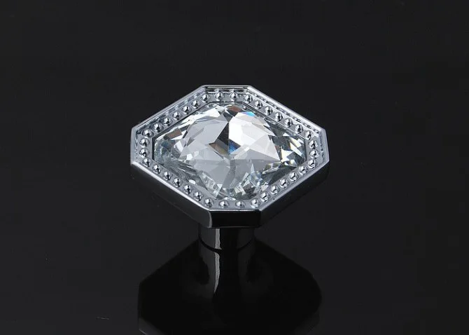 10 шт./лот K9 Diamond Crystal Chrome ручки шкафа и ящик шкаф ручка