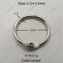 Производитель прямой никелированный календарь круг 10 шт./упак. книжное кольцо высокого качества