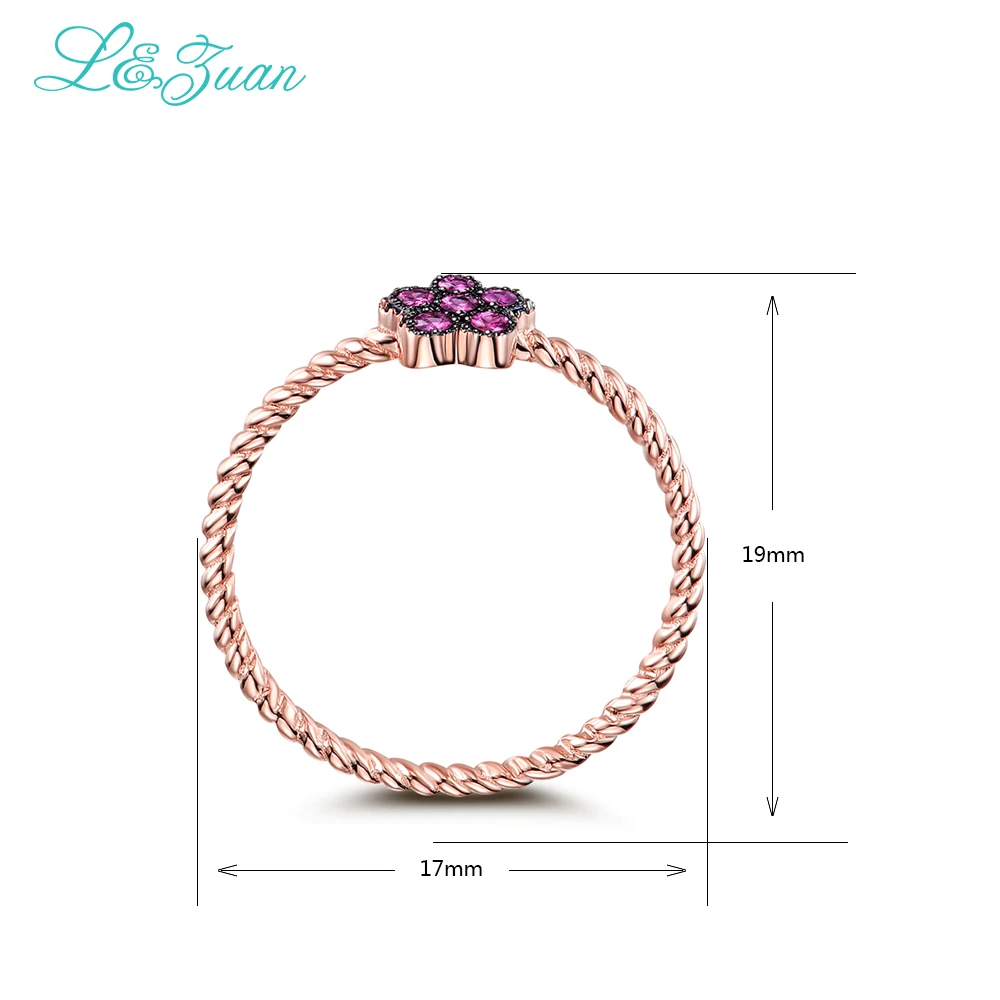 L& Zuan 14K золото натуральный сапфир кольца для женщин маленький цветок кольцо хорошее ювелирное изделие модные вечерние аксессуары лучший подарок 0019-3