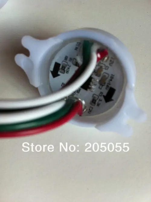 40 шт./строка WS2811 рассеянный полный Цвет 3 светодиодный 5050 SMD RGB Программируемый сменный ЖК-экран 12 V молочное покрытие 30 мм(диаметр), рекламировать лампа