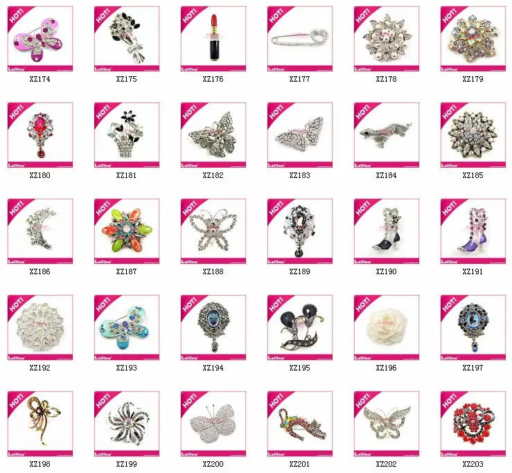 Broche de strass de cristal de flor de noiva botão