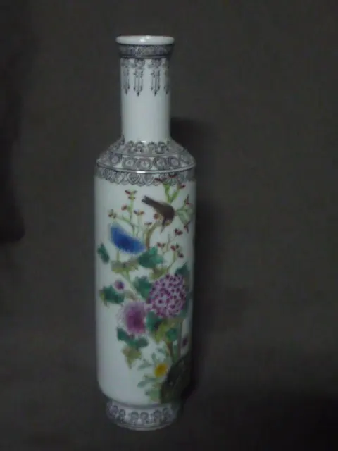 Редкий Старый китайский пастельные цвета фарфоровая ваза, с отметкой, декоративные, лучшая коллекция и украшения, Бесплатная доставка