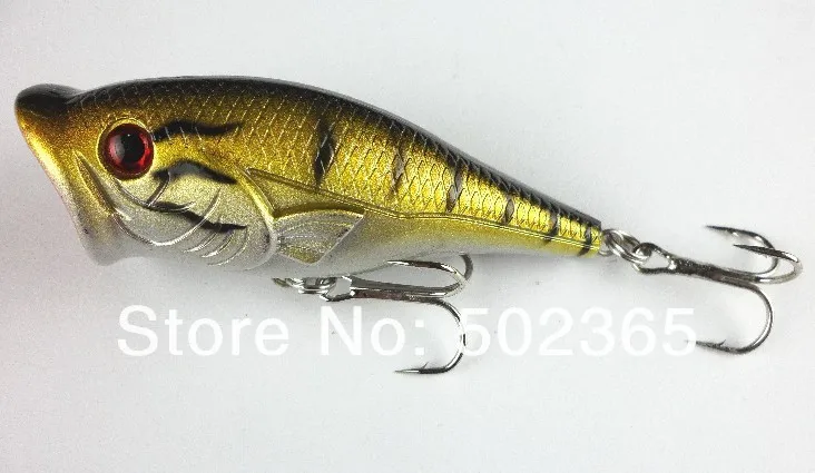80 шт. поппер прикормы пластиковые гольян прикормы плавающей 6.5CM10G 6# крюк приманки кривошипно бас рыболовные снасти воблеры рыбалка pesca