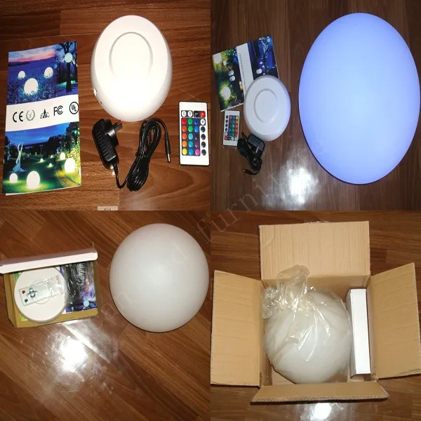 packing for waterproof 16 colors change remote control plastic outdoor light lamp sphere led ball