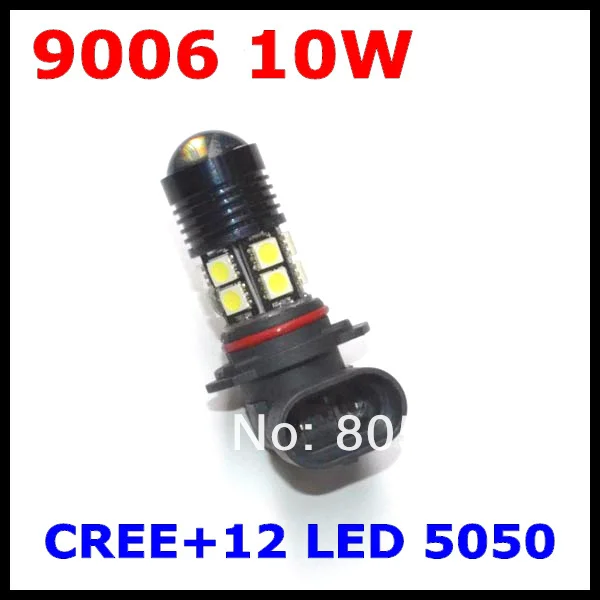 Внешнее освещение 9006 LED HB4 SMD Q5+ 12 SMD = 10 Вт туман автомобилей светодиодные лампы h4/ h7/H8/H11/9005/9006/H16 Супер лампы