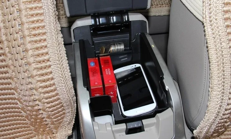 Автомобиль ABS Подлокотники коробка контейнер для 2013 Ford KUGA подлокотная коробка для хранения мобильного телефона и монет и т. д