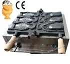 3pcs Fish Commercial Use Non-stick 110v 220v Electric Ice Cream Taiyaki Maker Iron Machine Baker