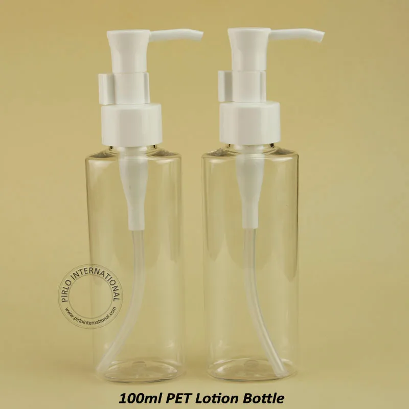 High Quality 100ml Clear Plastic Lotion Bottle, 100g Empty PET Shampoo Bottles With Pump 10pcs
