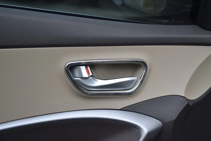 Для hyundai IX45 Santa fe 2013 ABS хромированные внутренние дверные украшения ручка отделка