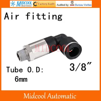 

Quick connector PLL6-G03 polyurethane hose connector L type 6mm 3/8 BSPP threaded elbow nylon pipe joint pneumatic air fitting