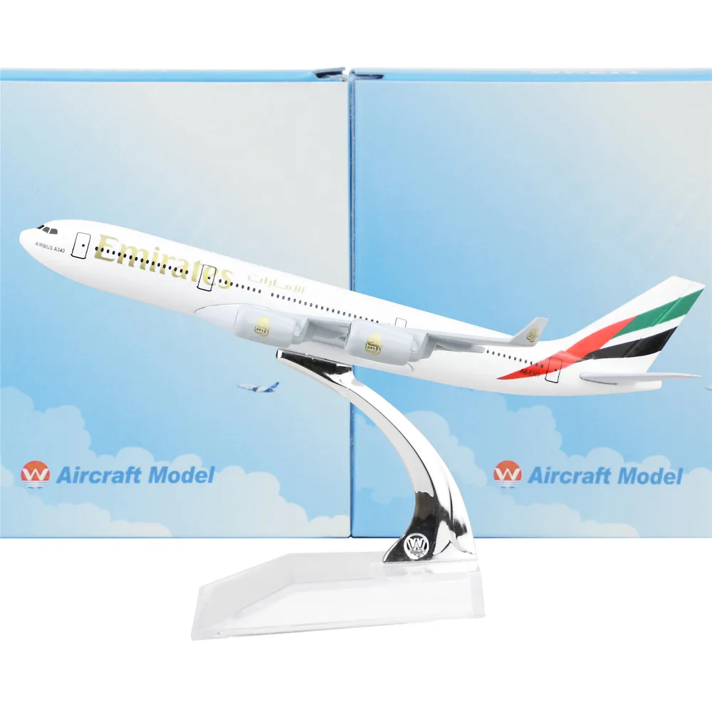 Emirates Airways Airbus 340 16cm model airplane kits child Birthday