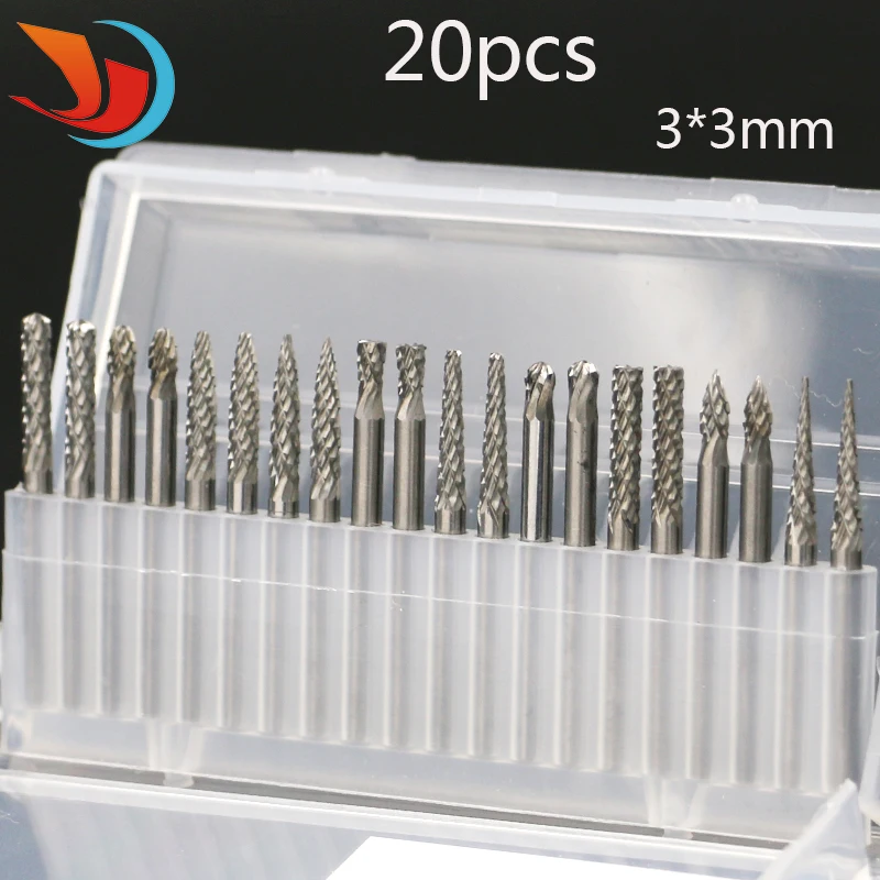 10 pcs 20pcs Drill Bit Set Tungsten Carbide Rotary Burrs Set Dremel Accessories Milling Cutter Drill Bit Engraving Bits