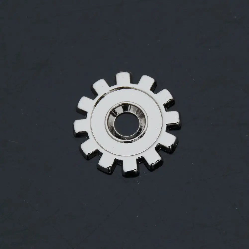 KB803) 10 шт. 3/"(2,0 см) Solid gear Steampunk Bezel Concho Leathercraft серебристого цвета