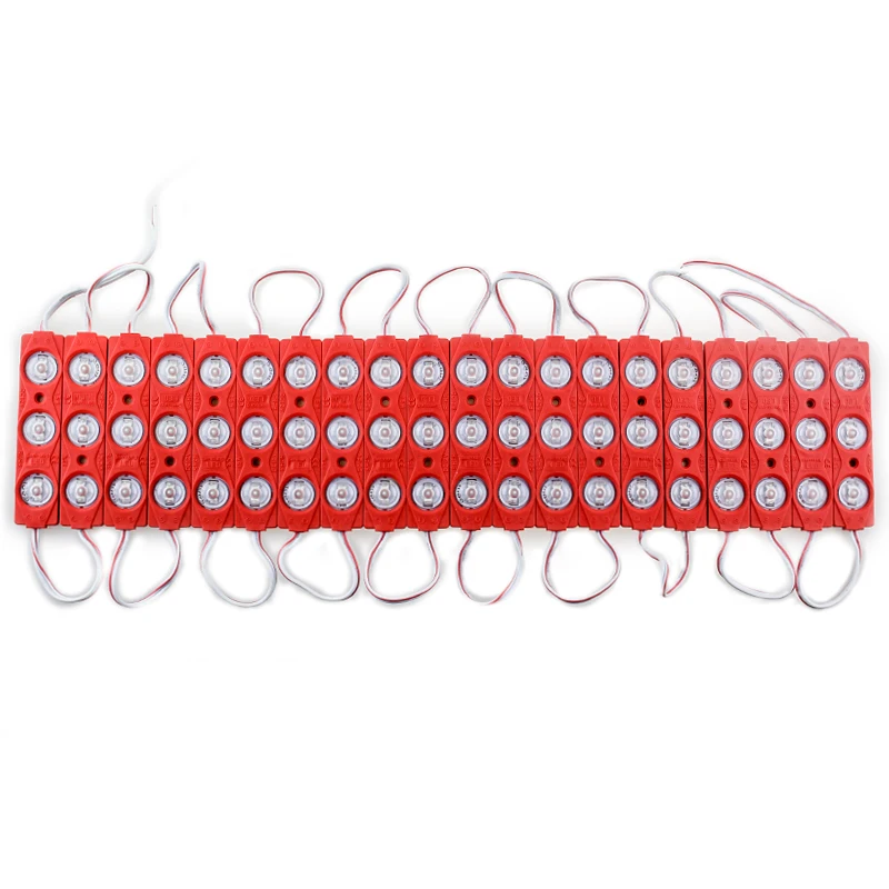 500pcs/lot Utral Bright 2835 3 LED Module 12V Waterproof IP65 For LED Channel Letter Advertising Design With lens, 84mm*18mm