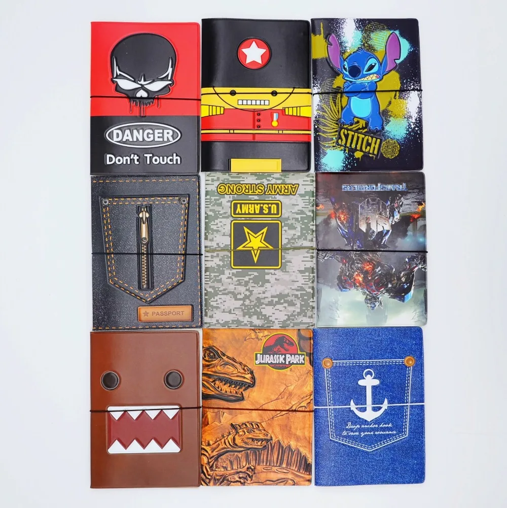 Fashion 3D  Leather  Passport Holder ,Passport Cover for Travel Card Holder Bag, 22  Style for choose,size 14*9.6cm