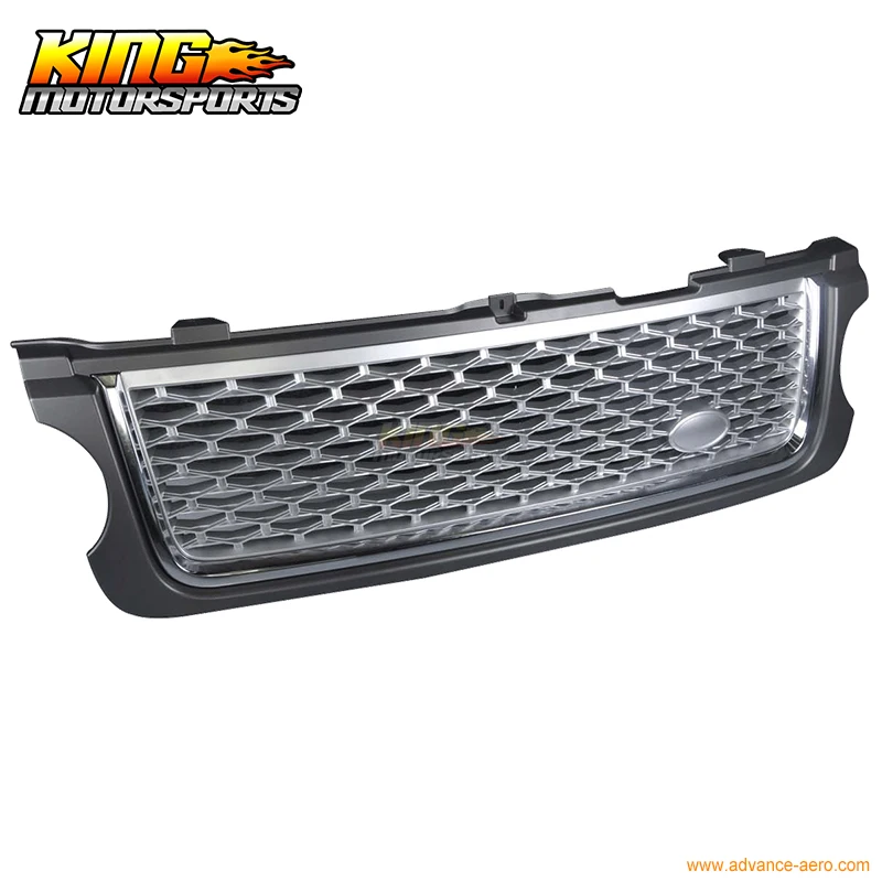 Для 10 11 12 Land Rover Range Rover L322 передняя решетка капота серая Серебряная сетка Новая США Внутренняя горячая распродажа
