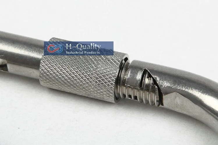 100 шт./лот M5X50MM небольшой нержавеющей стали карабин весной DIN5299C карабин с винтовым