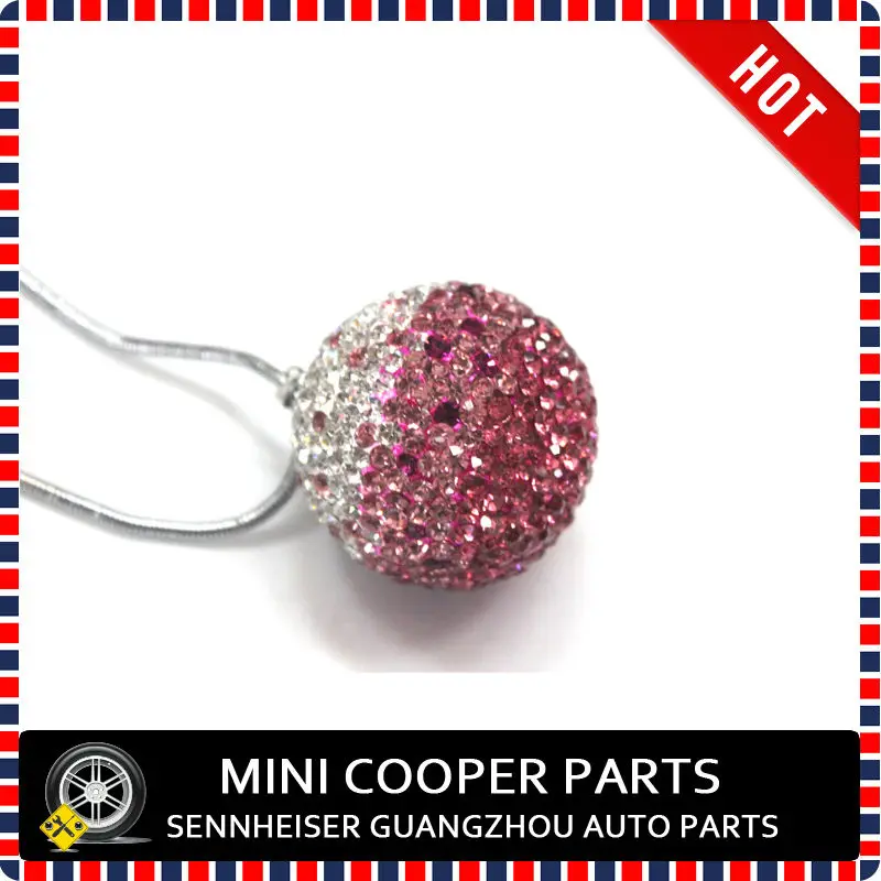 5 см хрустальный шар Алмазный орнамент розовый и белый декоративный мяч для mini cooper R55 R56 R57 R58 R59 R60 R61 F55 F56