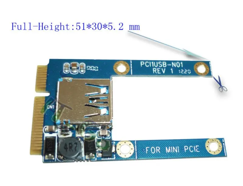 Мини PCIe(PCI-express) к USB адаптер/конвертер мини-карта