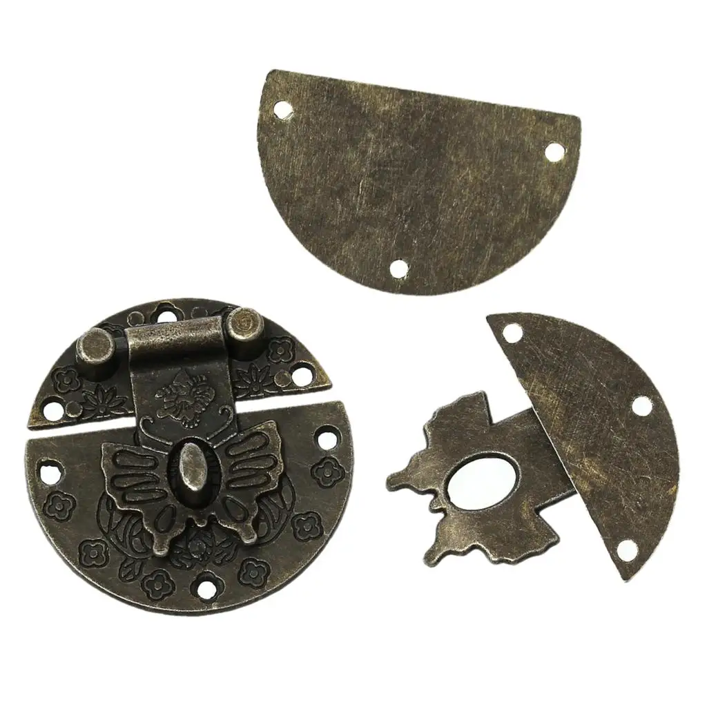 Jewelry Wooden Box Lock Hardware Antique Bronze Flower Pattern 3.9cm,10 Sets 2016 new Jewelry Wooden Box Lock Hardware Antique Bronze Flower Pattern 3.9cm,10 Sets 2016 new