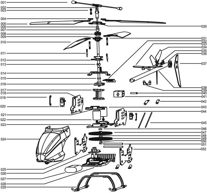 Rc Helicopter Parts Name