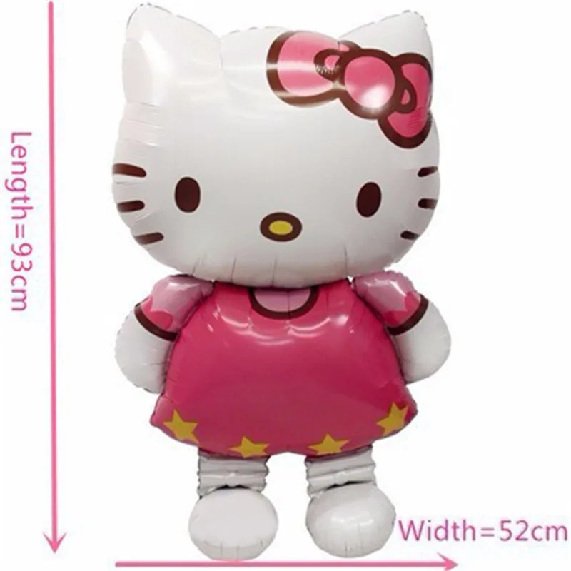 118*68 см большой рисунок «Hello Kitty» Cat фольгированные шары Cartoon рождения украшения Свадебная вечеринка Надувные Воздушные шары